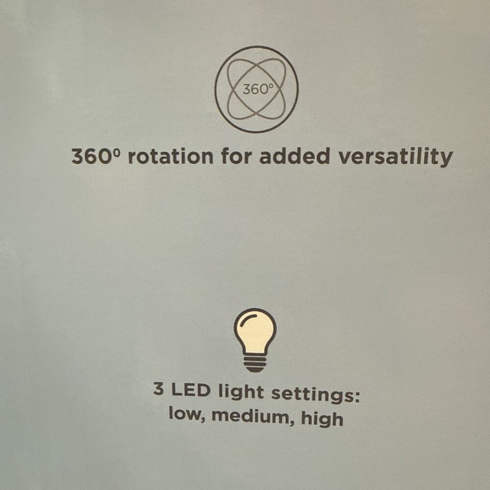 Conair Halo LED Rechargeable Double Sided Mirror 10x Magnification And Light new - Picture 4 of 6